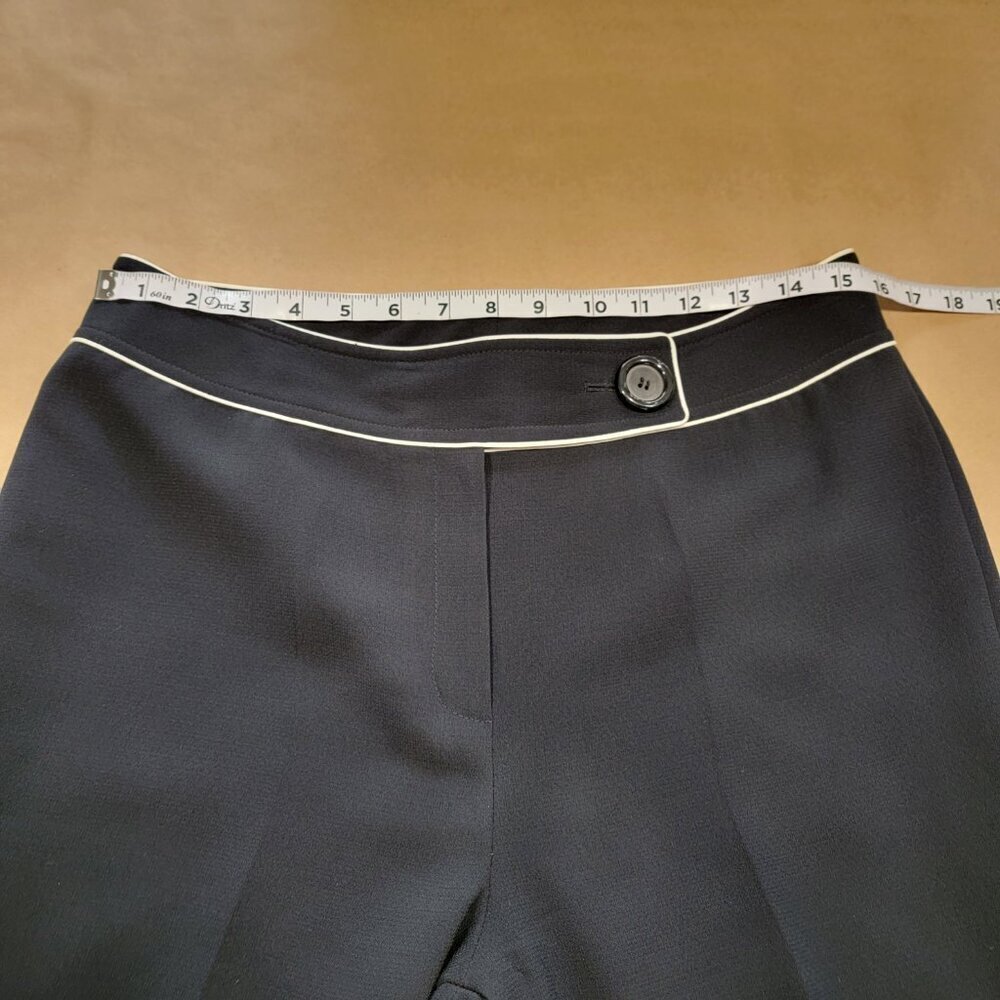 Tahari ASL Size 10 Black w/ White Trim Trouser Dress Pants Gently Used Condition - Picture 6 of 13